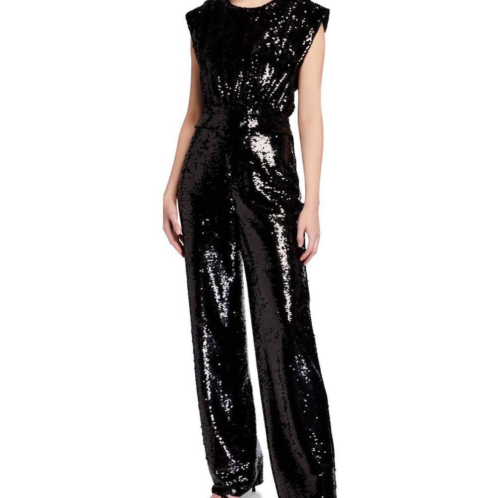 Aidan Mattox Sequin Jumpsuit